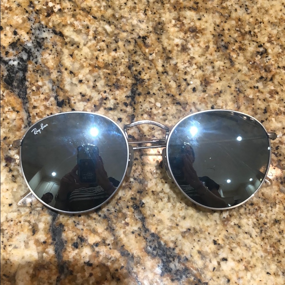 Ray ban sunglasses Round blue/silver tint